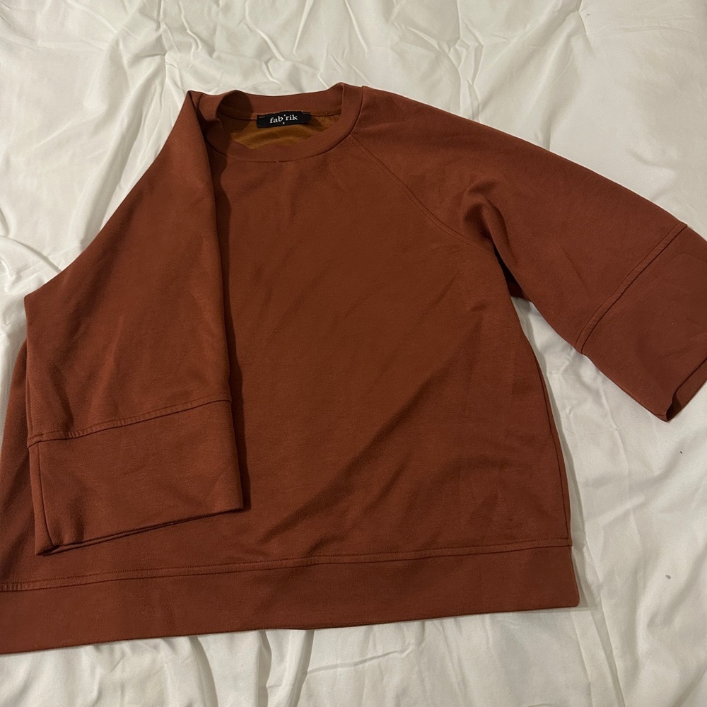 fab'rik Terracotta Crewneck Sweater